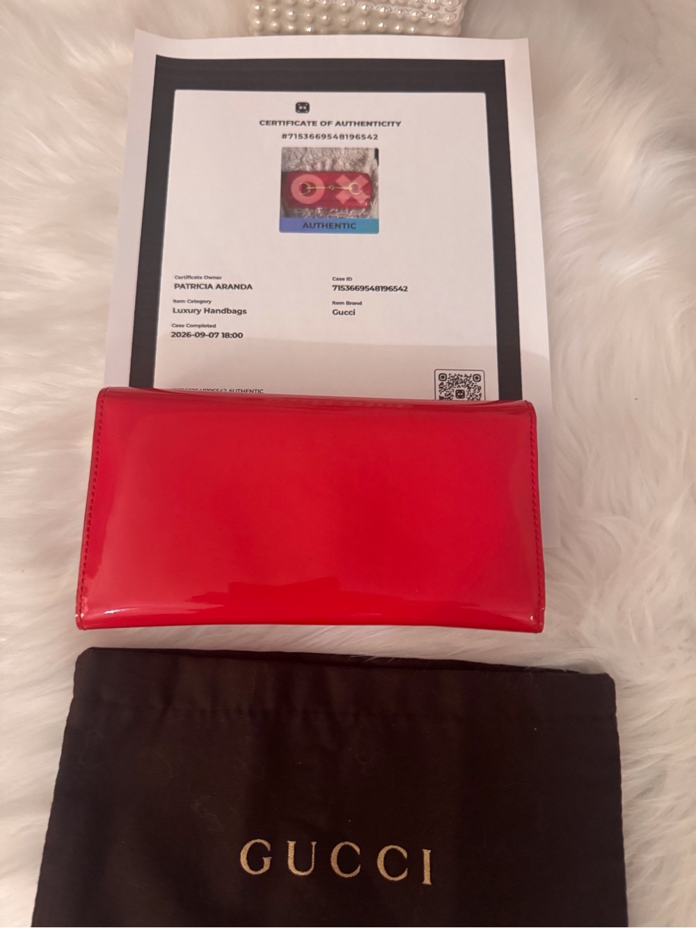 Gucci Red Patent Leather Horsebit Continental Wallet - Picture 2 of 15